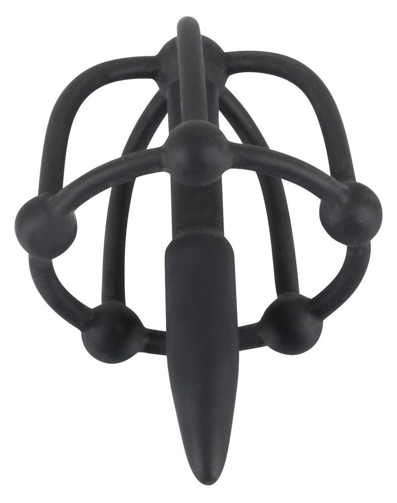 Penis plug Dilatátor s klecí na žalud Black Velvets