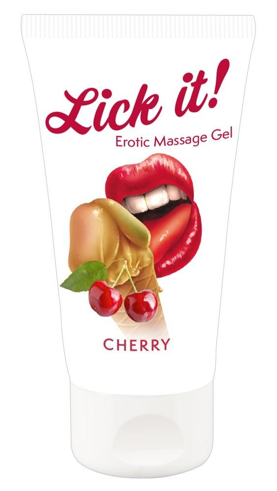 Lick it! Lubrikační a masážní gel Třešeň 50 ml Lick It