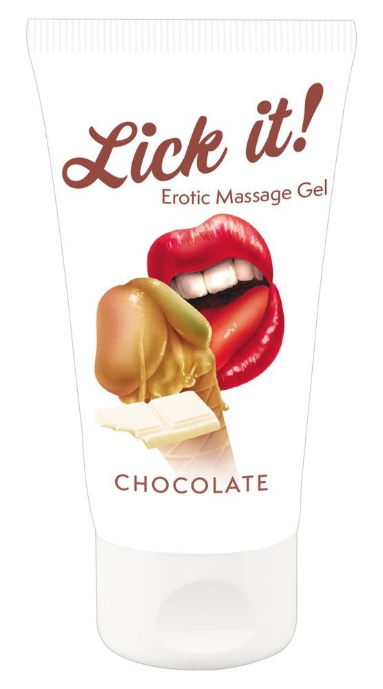 Lick it! Lubrikační a masážní gel Čokoláda 50 ml Lick It