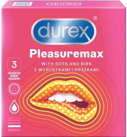 Durex Pleasuremax – vroubkované kondomy (3 ks)