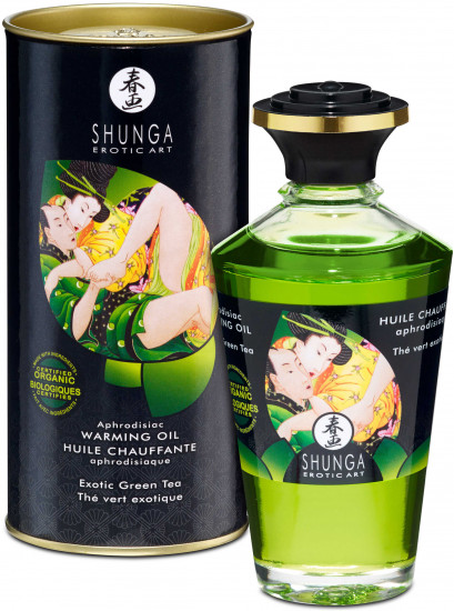 Shunga afrodiziakální hřejivý slíbatelný olej – Midnight Sorbet (100 ml)