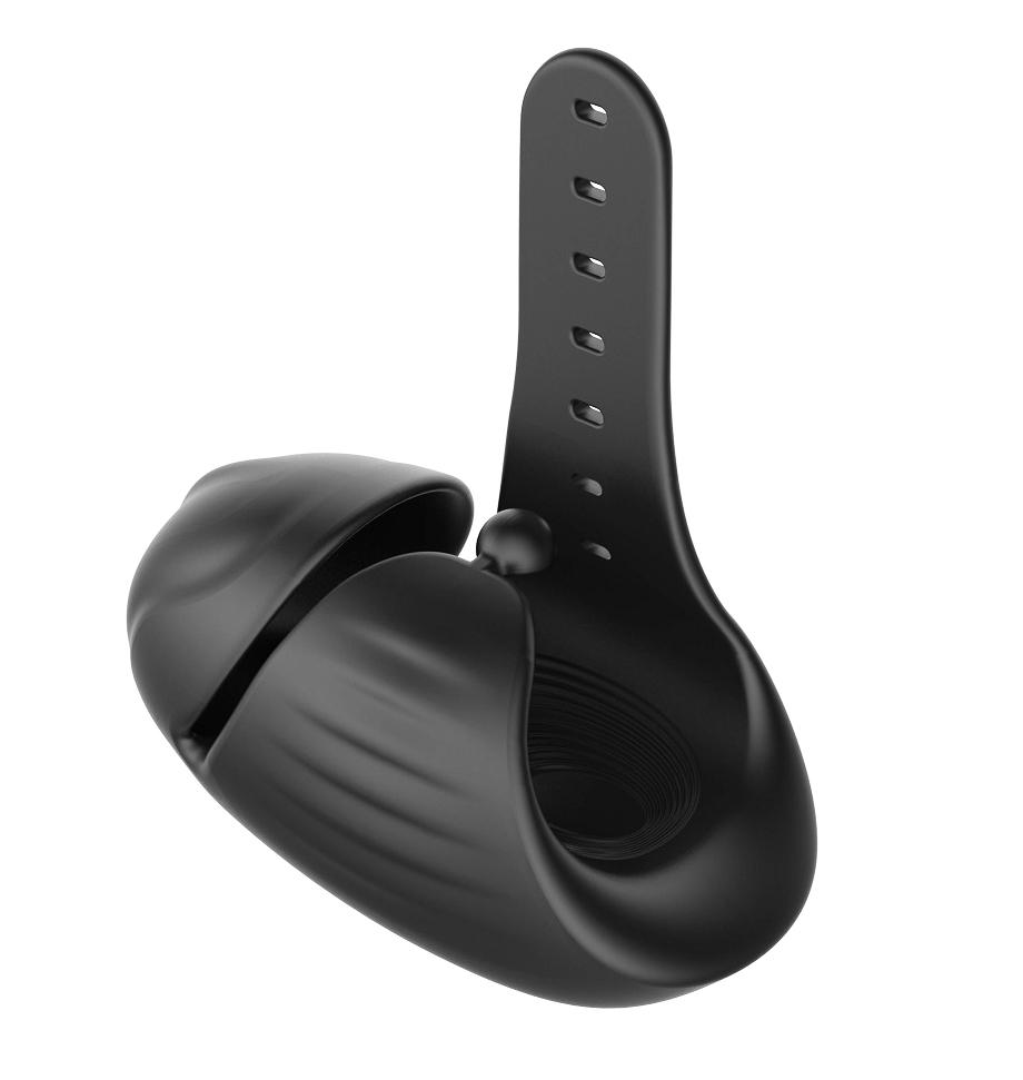 BASIC  X Bobby vibrační masturbátor s nastavitelným průměrem černý BASIC X