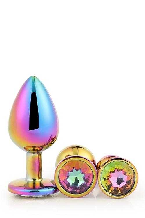 Gleaming Love Set análních kolíků Multicolor duhový kamínek 3ks Dream Toys