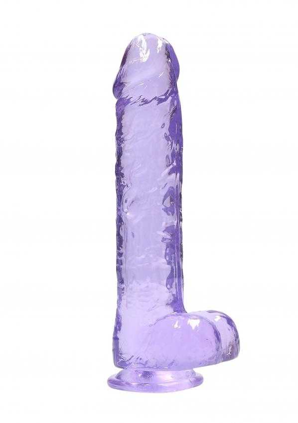 Realrock gelové dildo s přísavkou 22 cm fialové RealRock