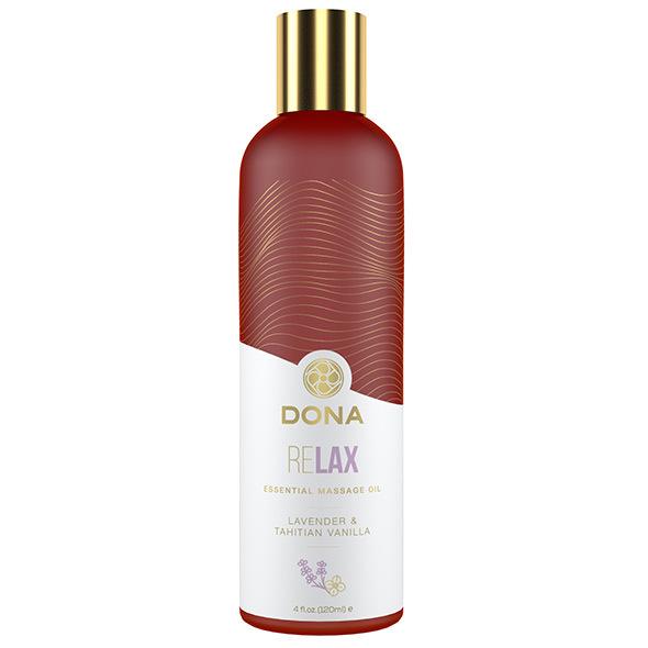 DONA Esenciální masážní olej relaxační Levandule a vanilka 120 ml DONA