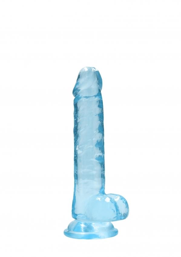 Realrock gelové dildo s přísavkou 19 cm modrá RealRock