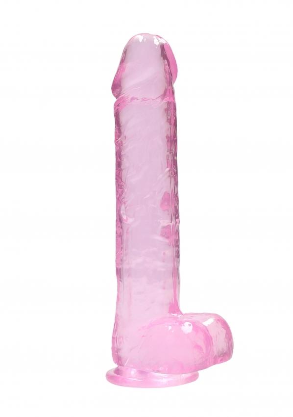 Realrock gelové dildo s přísavkou 28 cm růžové RealRock