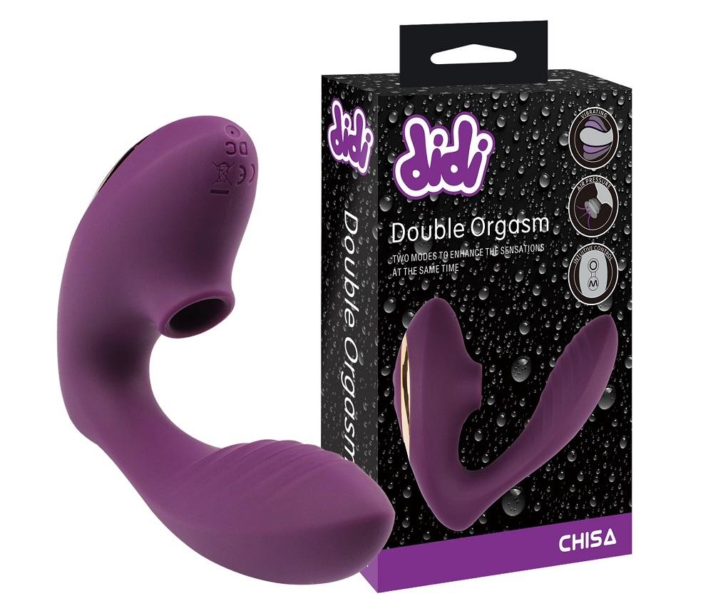 DIDI masturbátor pro ženy na bod G a klitoris 2v1 fialový Chisa