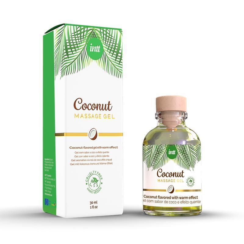 intt Coconut Masážní gel s hřejivým efektem 30 ml intt