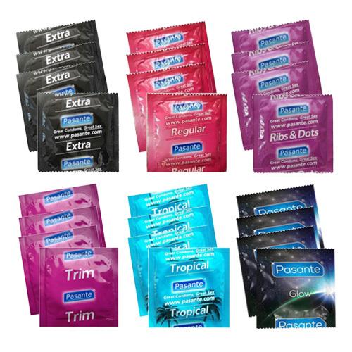 Pasante kondomy Testovací sada č.3 - 24 ks Pasante