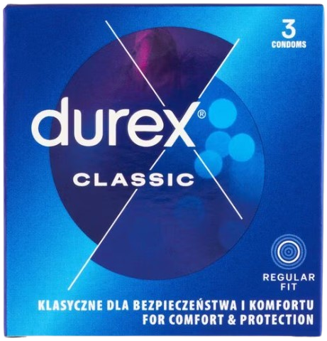 Durex Classic – klasické kondomy (3 ks)