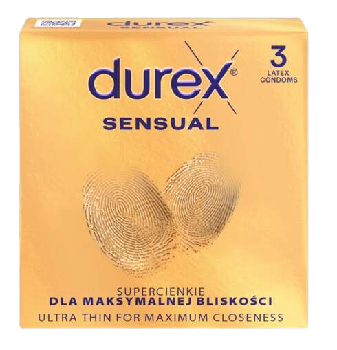 Durex Sensual – tenké kondomy (3 ks)