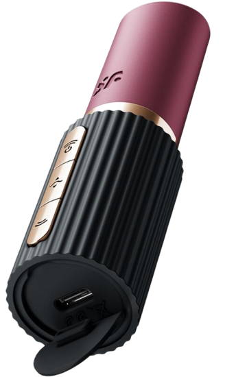 SATISFYER - PRO 2 KISS WAVE CLITORIS STIMULATOR GARNET / BLACK