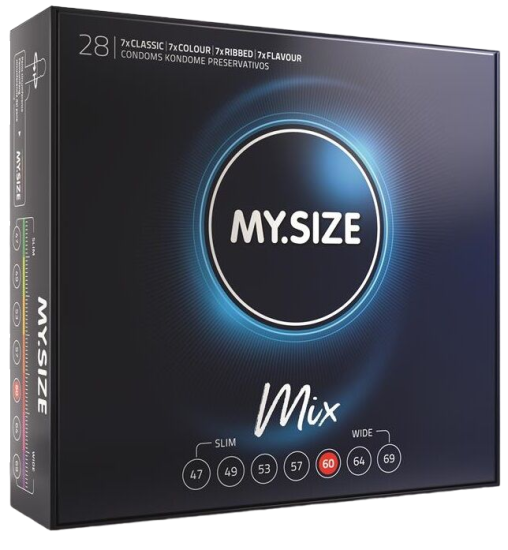 MY SIZE - MIX CONDOMS 60 MM 28 UNITS