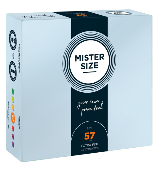 Mister Size 57mm pack of 36