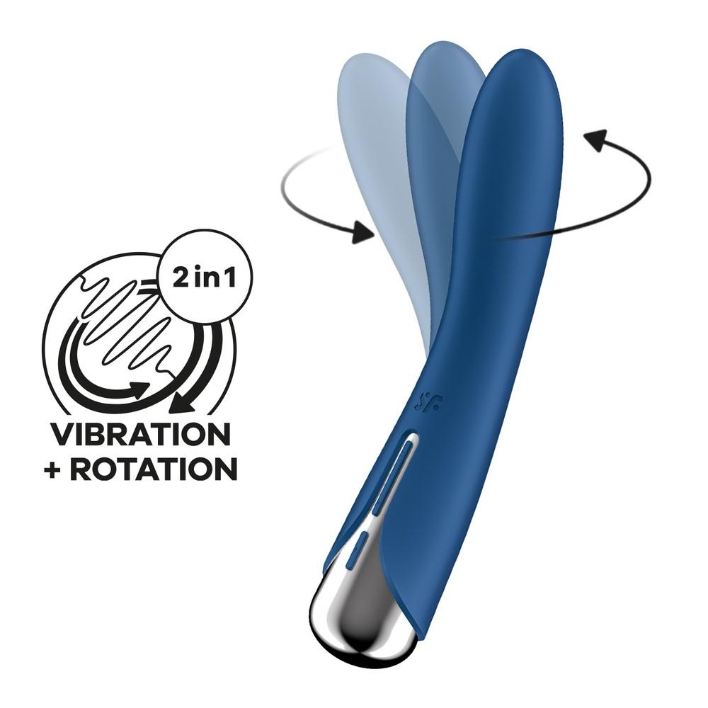 Satisfyer Spinning Vibe 1 vibrátor - modrý Satisfyer