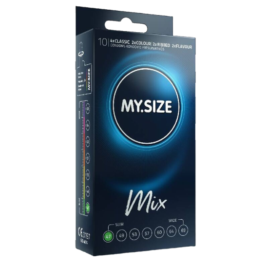 MY SIZE - MIX CONDOMS 47 MM 10 UNITS
