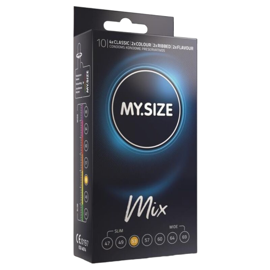 MY SIZE - MIX CONDOMS 53 MM 10 UNITS