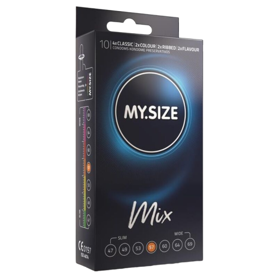 MY SIZE - MIX CONDOMS 57 MM 10 UNITS