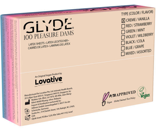 Glyde Dams Vanilla 100´s
