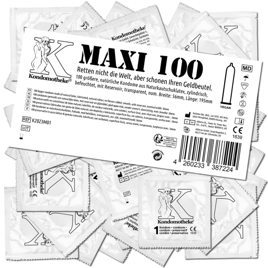 Kondomotheke MAXI: 100 bigger condoms