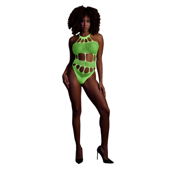 Body s řeckým výstřihem - Jedna velikost - Neonově zelené