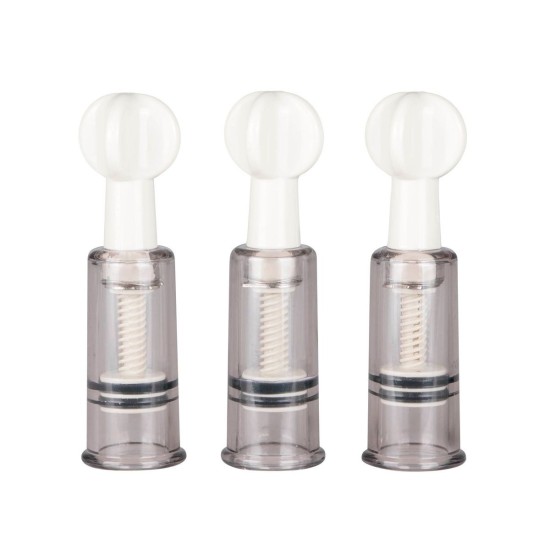 EASYTOYS FETISH COLLECTION Sací pumpičky na bradavky a klitoris 3ks