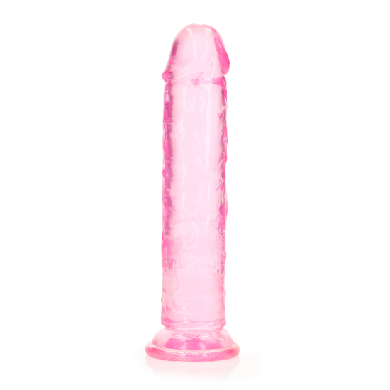 Rovný realistický dildo s přísavkou - 18 cm