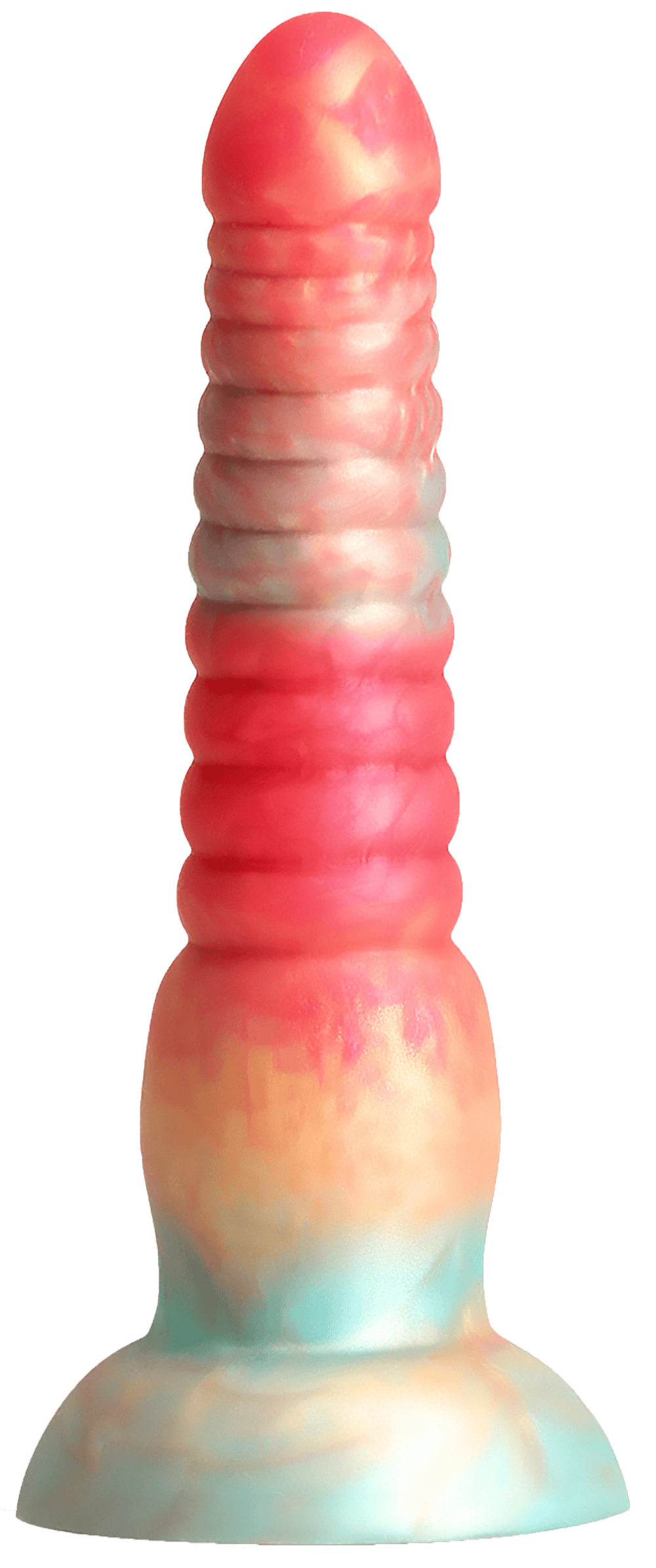 Colours Stacked dildo 16 cm - červená/zlatá Ns Novelties