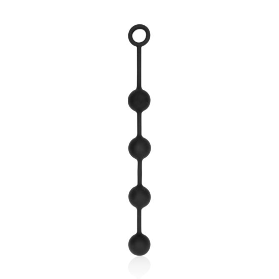 Silikonové anální kuličky - Medium - Černé