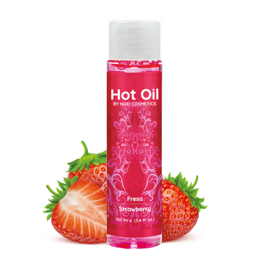 Masážní gel s hřejivým efektem - Jahoda - 100 ml