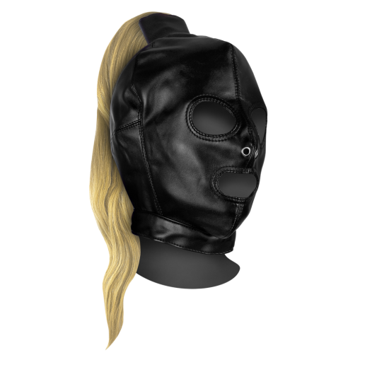 Maska s blond copem - černá