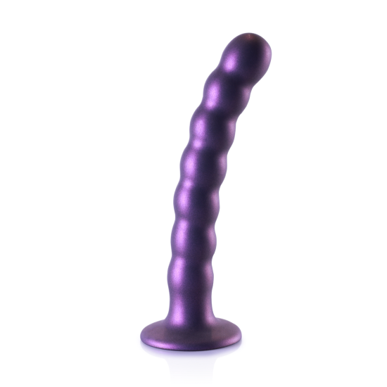 Korálkované silikonové dildo na bod G - 16