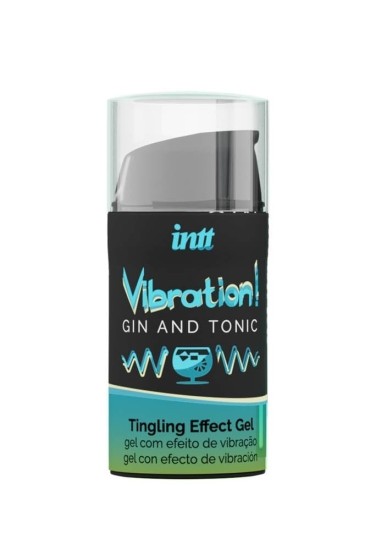 Vibrační gel s příchutí gin a tonic v airless lahvičce 15 ml + krabička