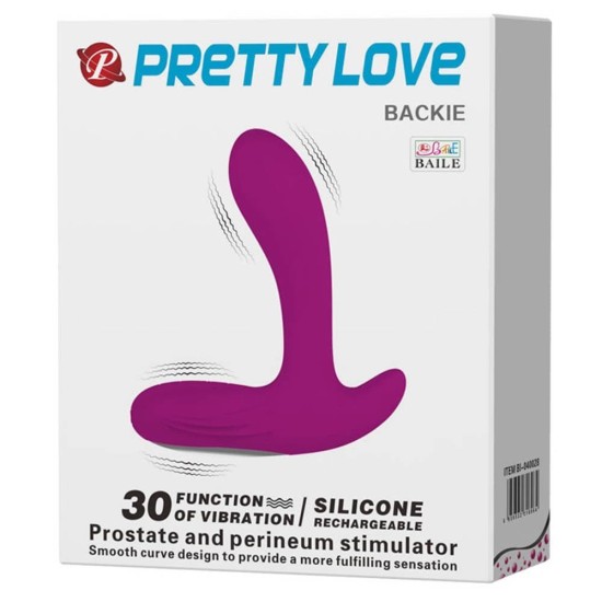 Masážní pomůcka Pretty Love Backie fialová