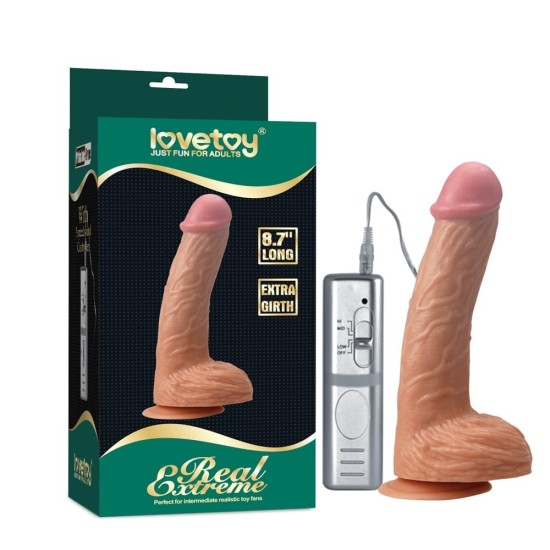 Realistický vibrátor s extra objemem a vibracemi