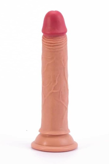 7" Dual-Layered Silikonový Přírodní Penis Tělová Barva