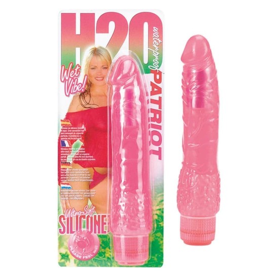 Vodotěsný vibrátor H2O Patriot růžový