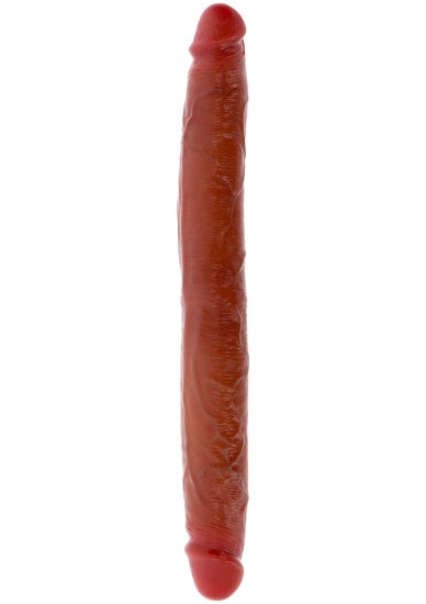 Dvojitý Dong s předkožkou silikonový 35 cm
