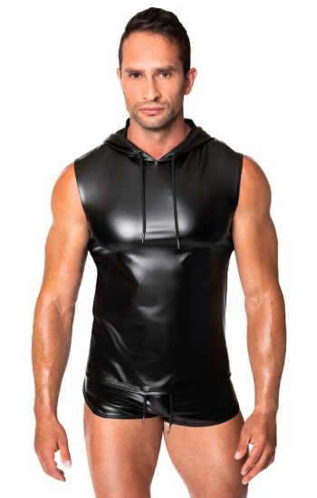 NOIR H081 Frenzy Sleeveless Hoodie XXXL