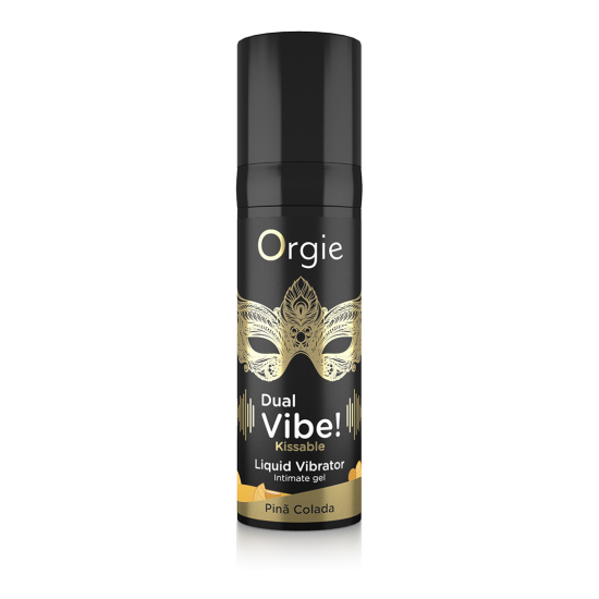 Dvojitý vibrátor s líbivou chutí - Pina Colada - 15 ml