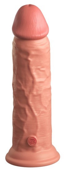 King Cock Elite 8" Vibrační dildo s dvojitou hustotou