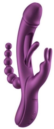Honey Play Box Trilux Finger Rabbit Vibrator with Anal Beads