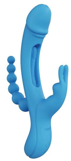 Honey Play Box Trilux Finger Rabbit Vibrator with Anal Beads