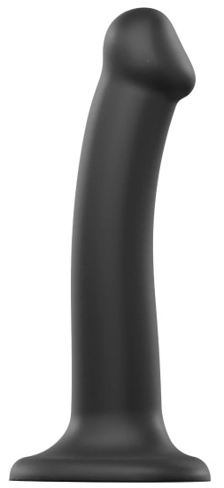 Strap on Me Semi-Realistic Dual Density Bendable Dildo Black – M
