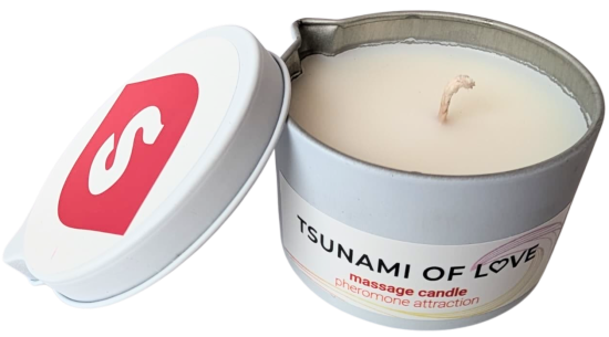Masážní svíčka Tsunami of Love Pheromone Attraction (100 ml)