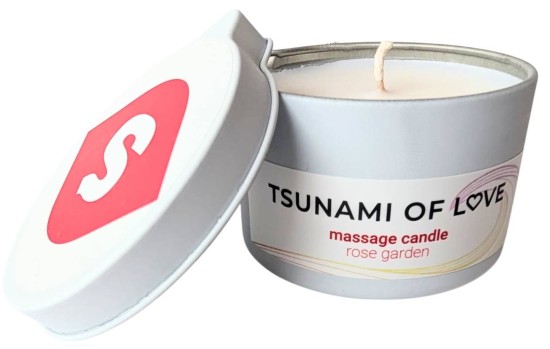 Masážní svíčka Tsunami of Love Rose Garden (100 ml)