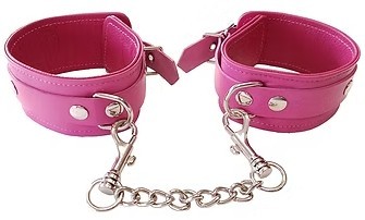 ROUGE Leather Wrist Cuffs Pink