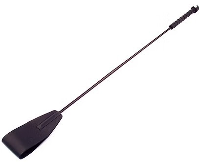 ROUGE Leather Riding Crop Black